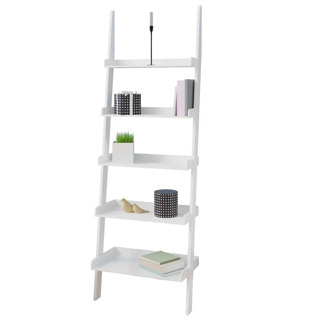 Ladder frame white with 5 levels 180cm