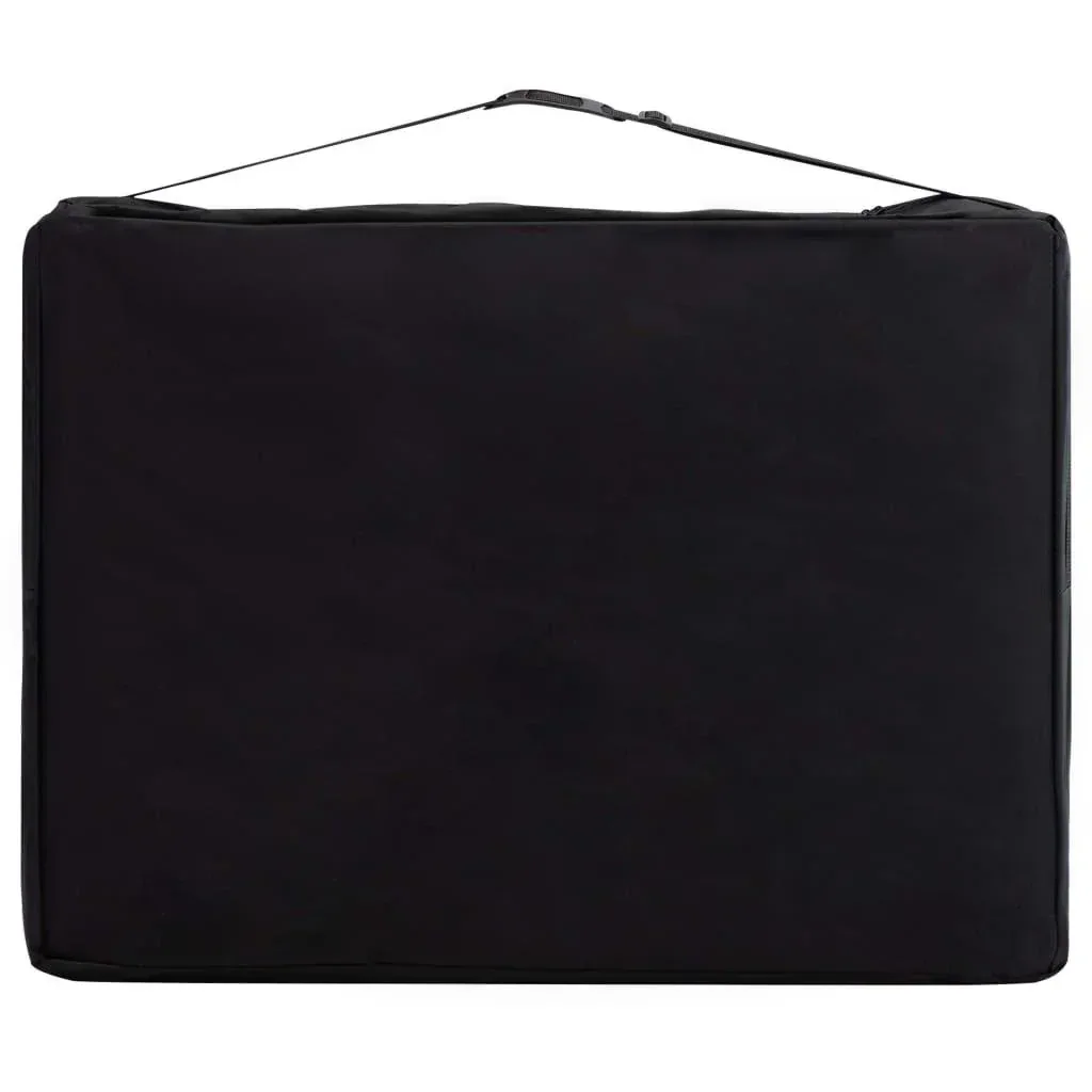 Folding massage table 2 zones wood white and purple