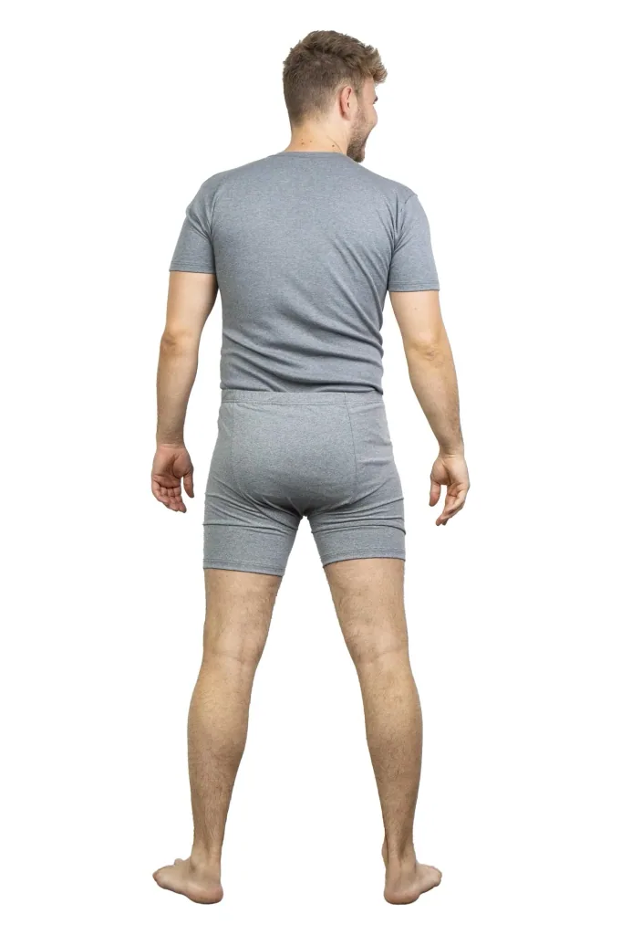 Retro shorts, dark grey/melange, size M