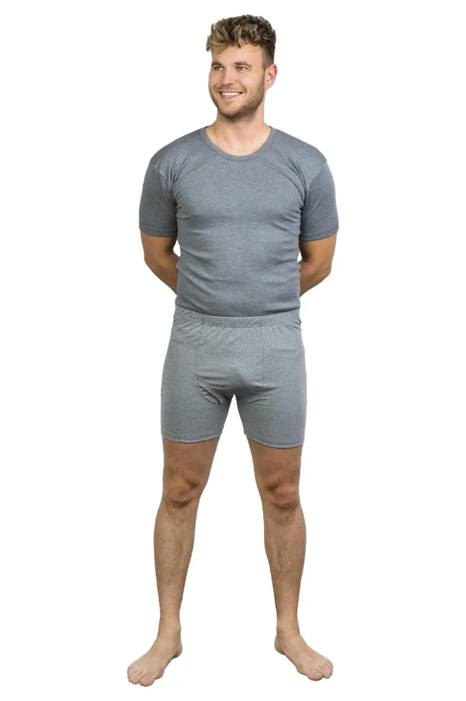 Retro shorts, dark grey/melange, size M