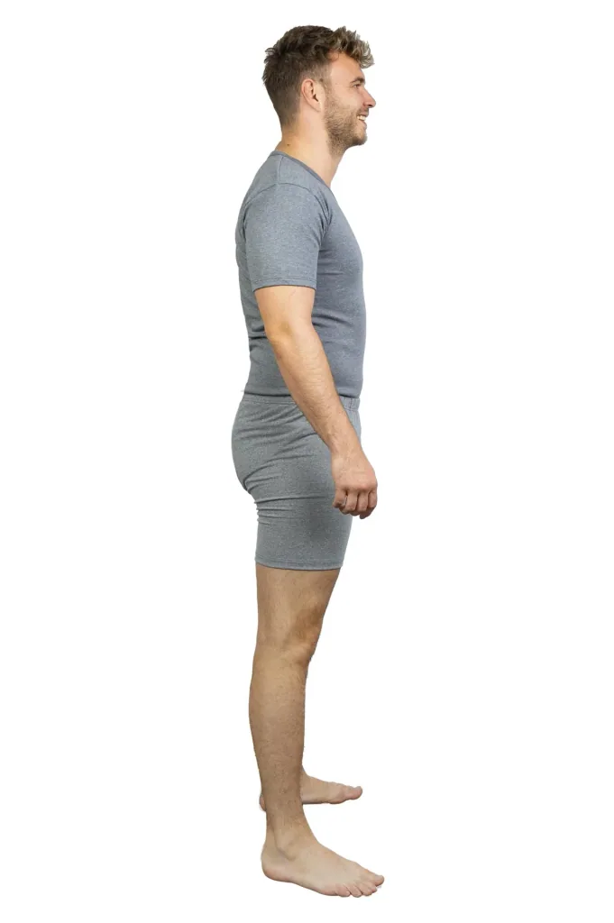 Retro shorts, dark grey/melange, size M