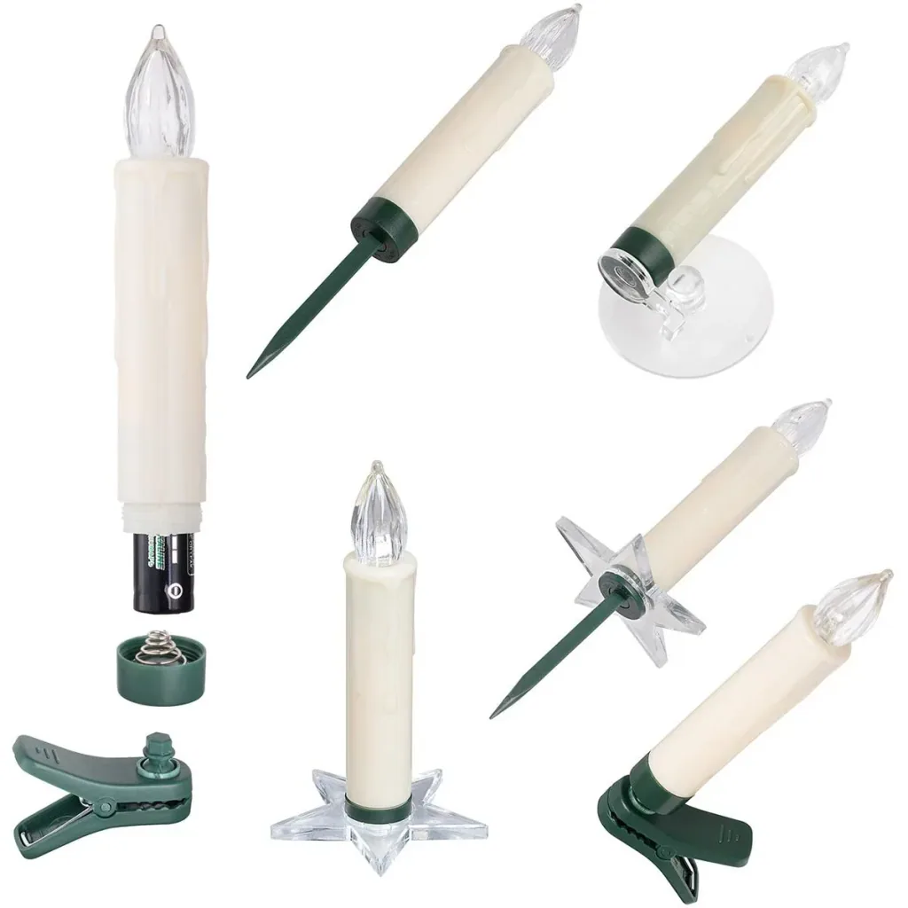 LED Christmas tree lights - Christmas tree decorations - candles - set of 30 warm white with remote control