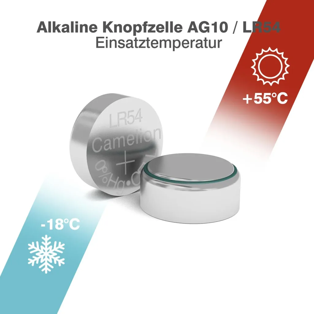 Alkaline button cell AG10/LR1130/LR54 - 2 pieces