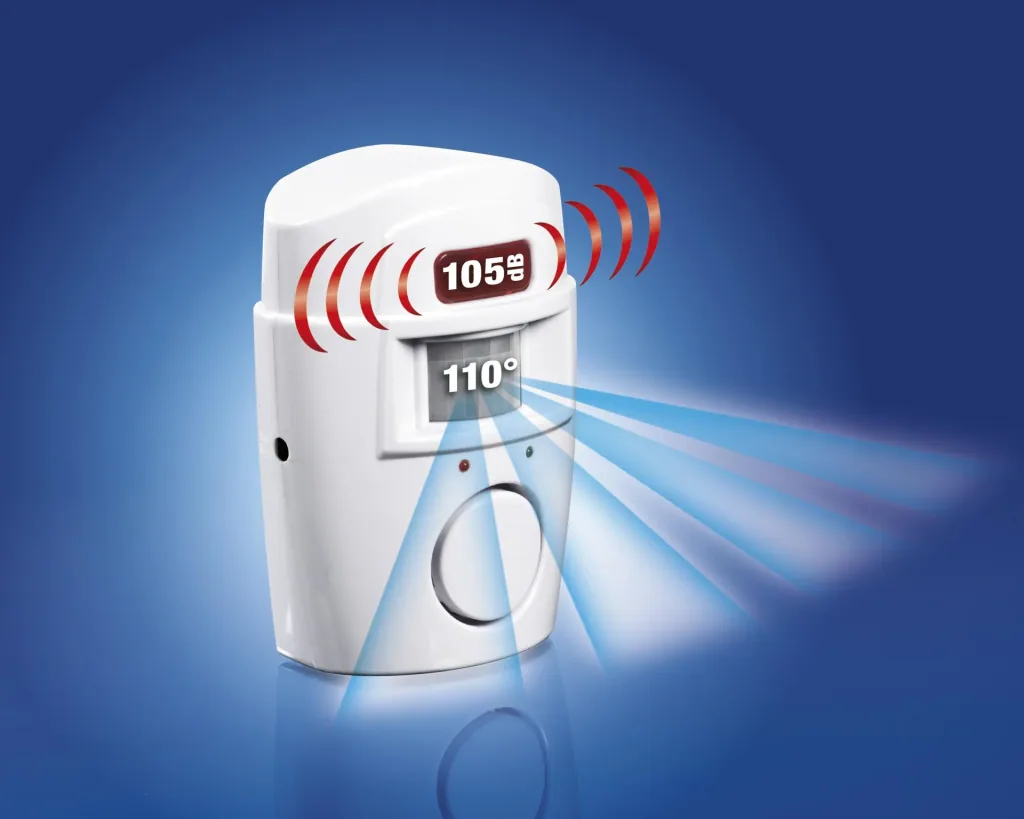 Wireless infrared alarm system with 2 remote controls