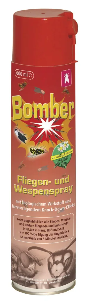 Aerosol spray against flies and wasps, Bomber, 600 ml