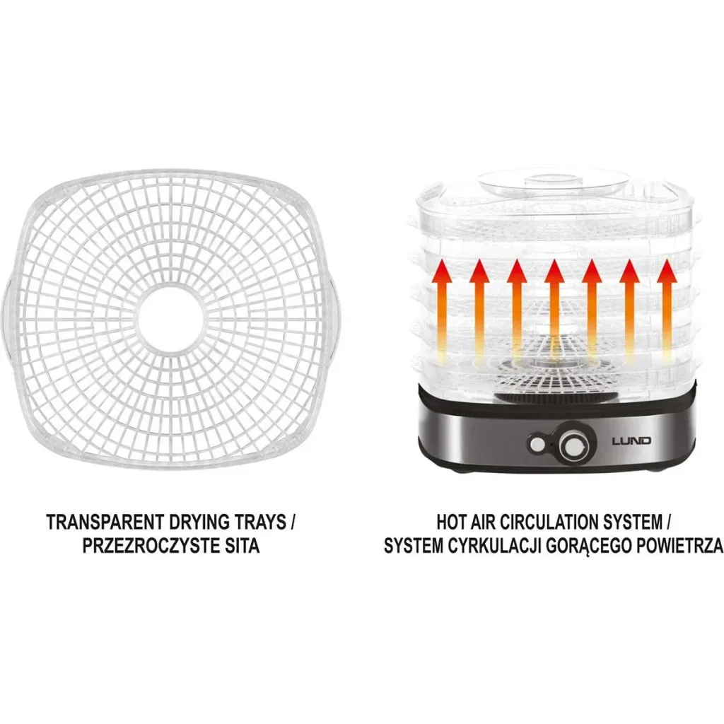 Food dryer - 5 layers - 35 to 70 degrees - 500W