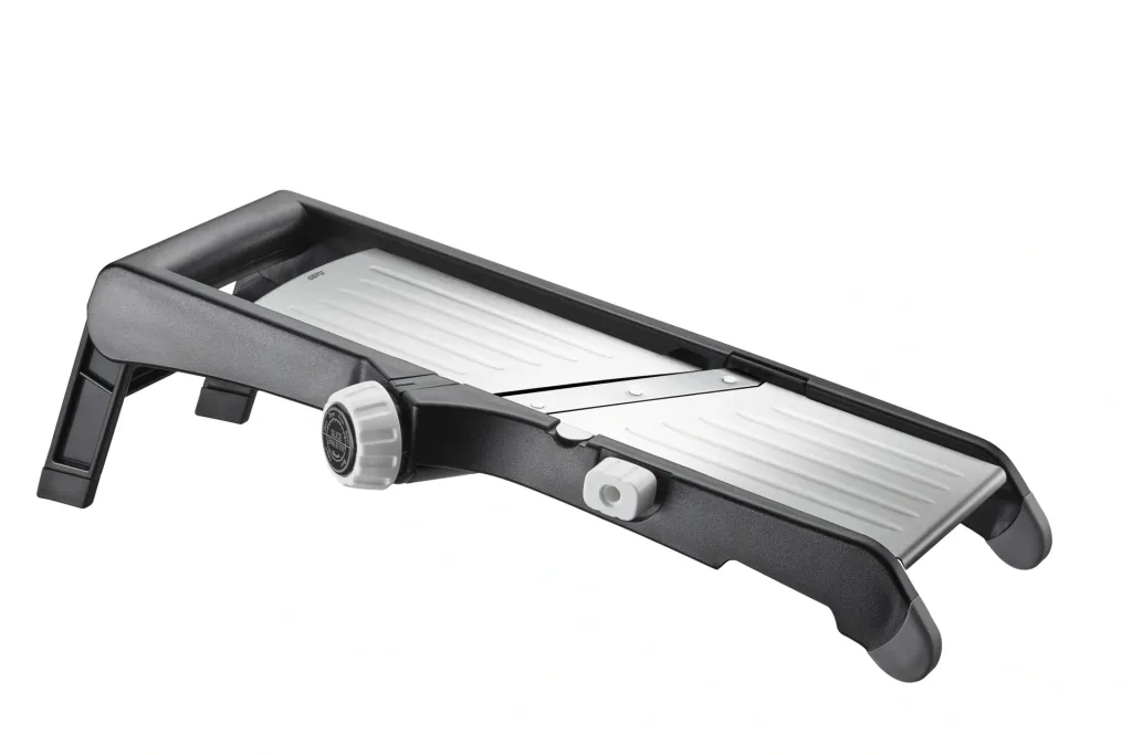 Vegetable slicer "LAOLA" stainless steel - Leftover holder - Variable vegetable cutter