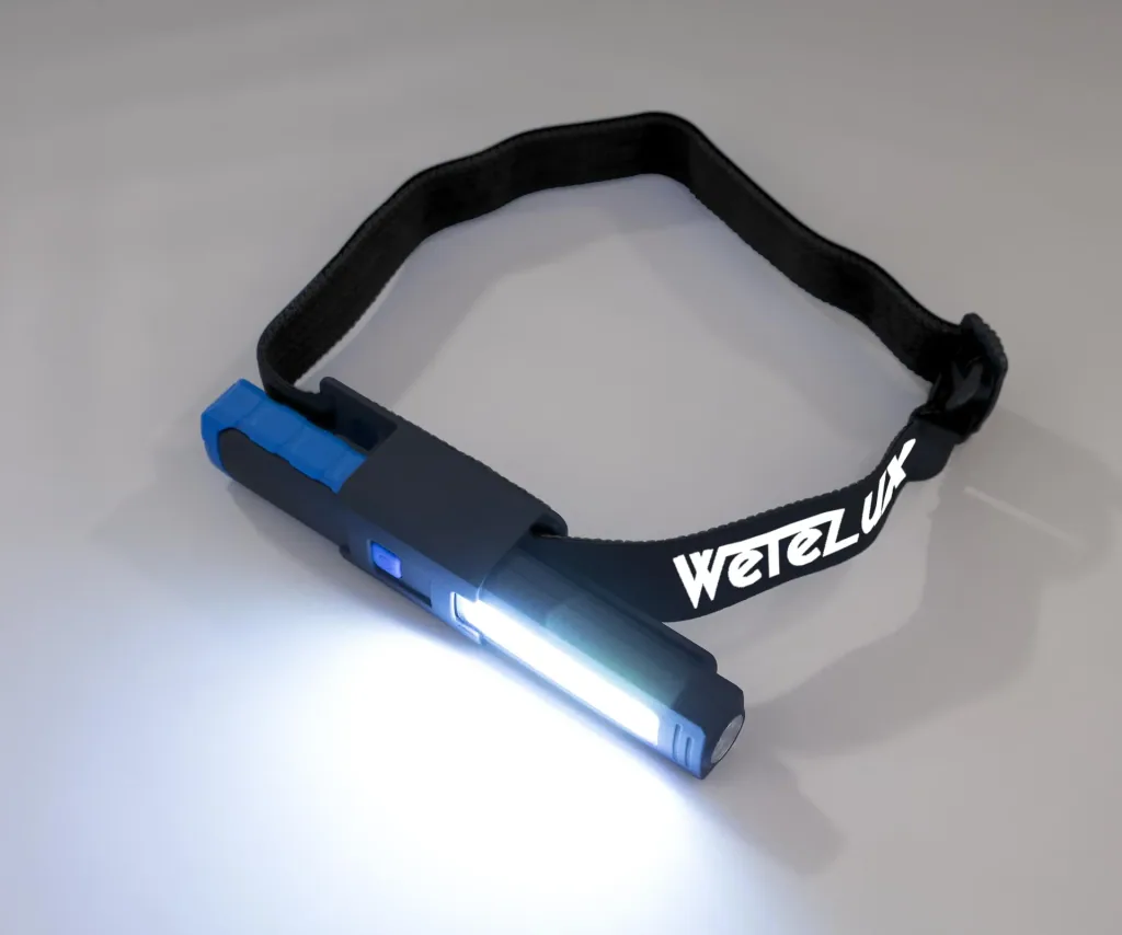 COB-LED BATTERY FLOODLIGHT with power bank + work and head light + power bank