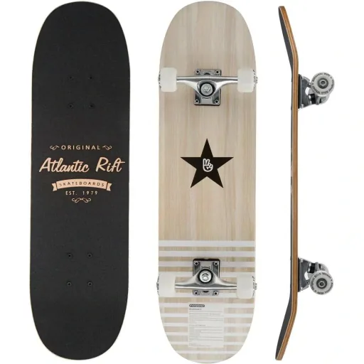 Skateboard - ABEC 9 Bearings - Wood - Black - PU Wheels & Shock Absorbers