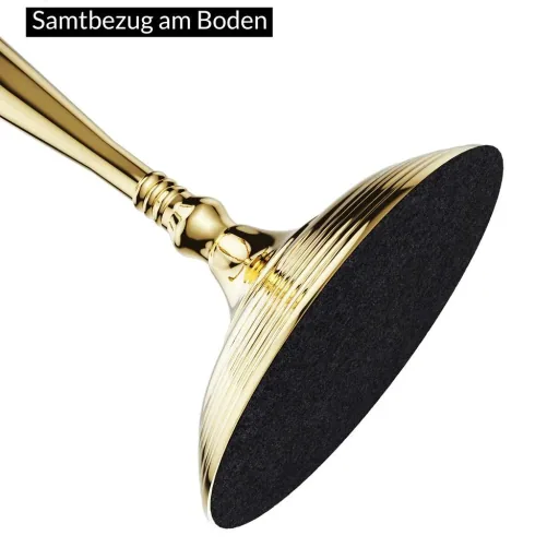 Candlestick gold shiny made of aluminum 60cm 5-armed