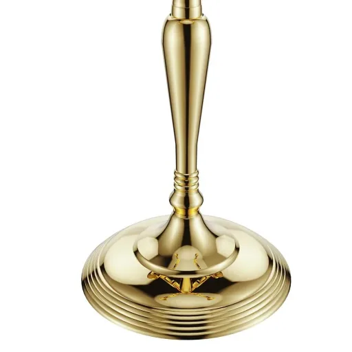 Candlestick gold shiny made of aluminum 60cm 5-armed