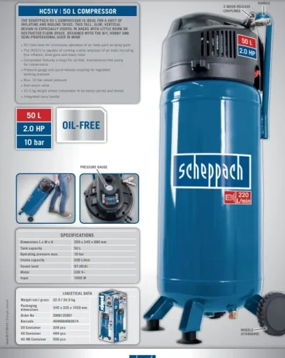 COMPRESSOR 50L HC51V 10BAR