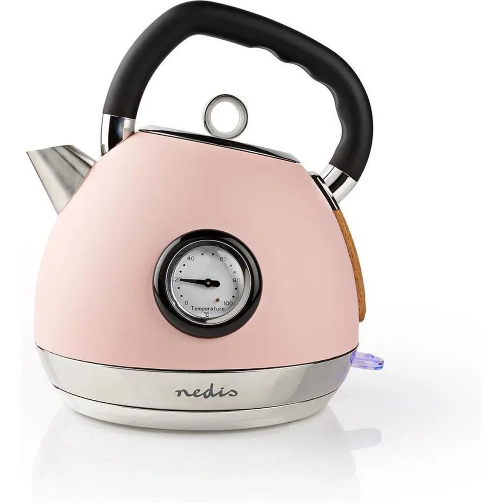 Nedis Kettle - 1.8L - 2200W - Soft-Touch - Pink