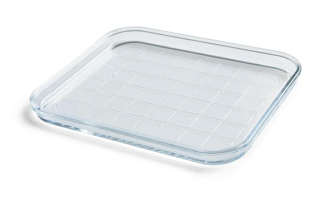 Baking plate made of borosilicate tempered glass