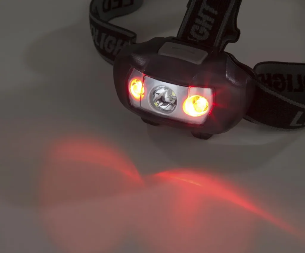Cree LED headlamp 3 watts with 2 additional red LEDs