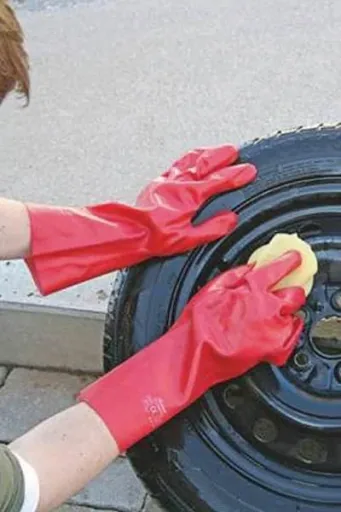 PVC protective gloves size 10