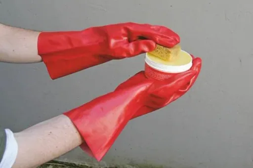 PVC protective gloves size 10