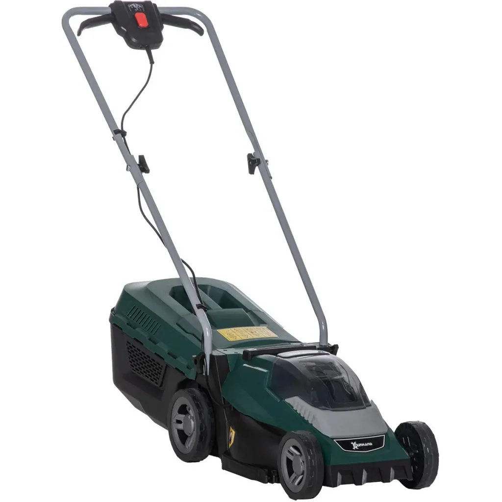 Cordless lawn mower with 32 cm cutting width, 30 litre grass catcher, 2.5 Ah battery and charger, 120 x 38 x 98 cm