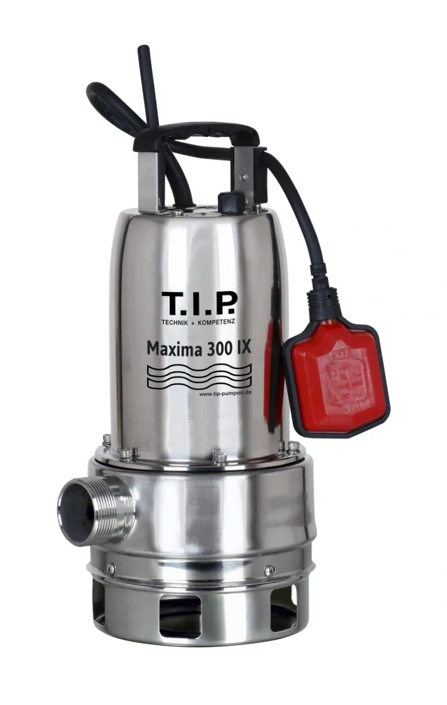 Dirty water submersible pump Maxima 300 IX stainless steel, up to 18,000 l/h flow rate