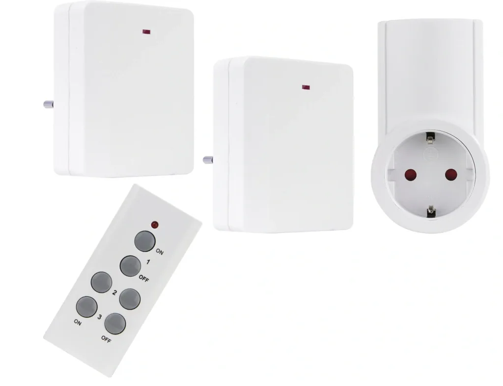 Extra slim wireless switch socket set