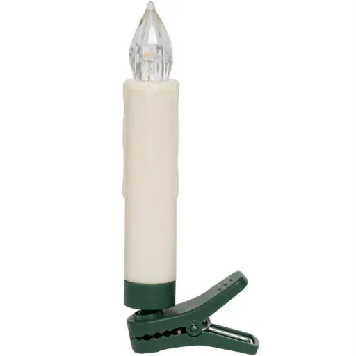 LED Christmas tree candles 20 pieces Christmas tree lighting - warm white - including remote control with timer and 20 batteries