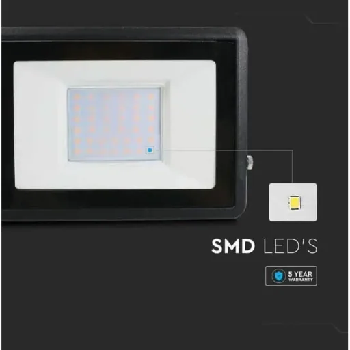 VT-138 LED Floodlight - 30W - 2340 Lm - 3000K - Black