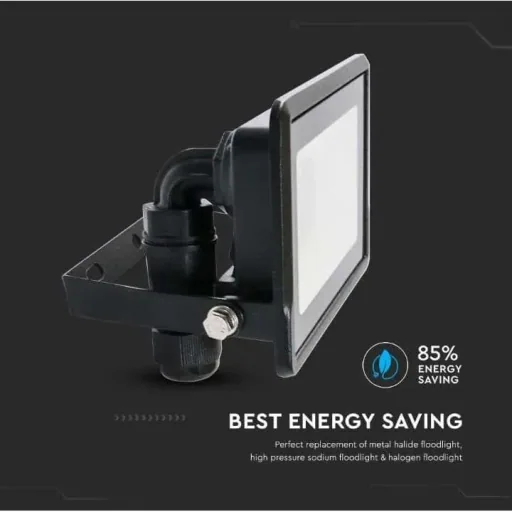 VT-138 LED Floodlight - 30W - 2340 Lm - 3000K - Black