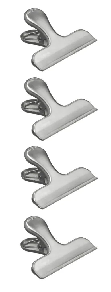 Locking clips, 4 pieces - stainless steel