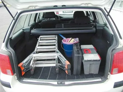 Articulated telescopic ladder aluminum, 4 x 5 rungs
