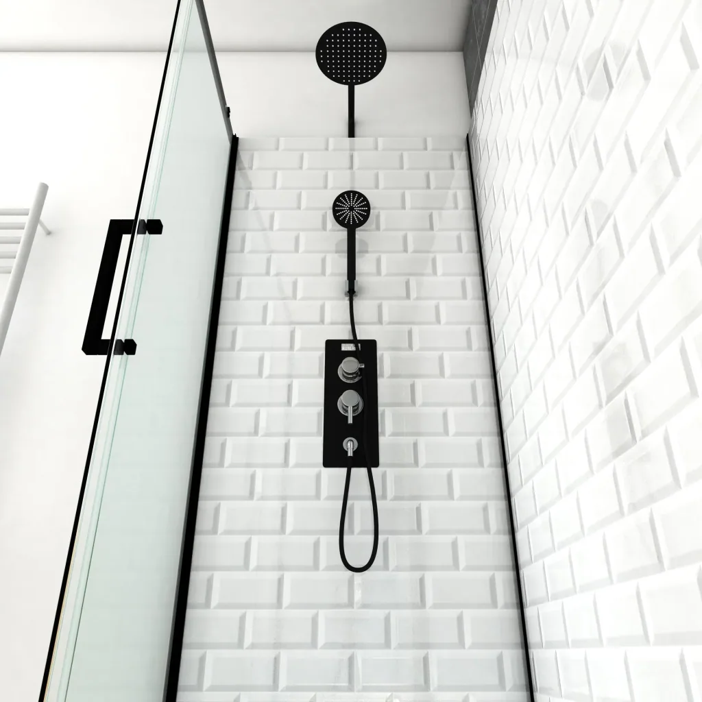 Komplettdusche "White Stone" 80 x 110 x 230 cm