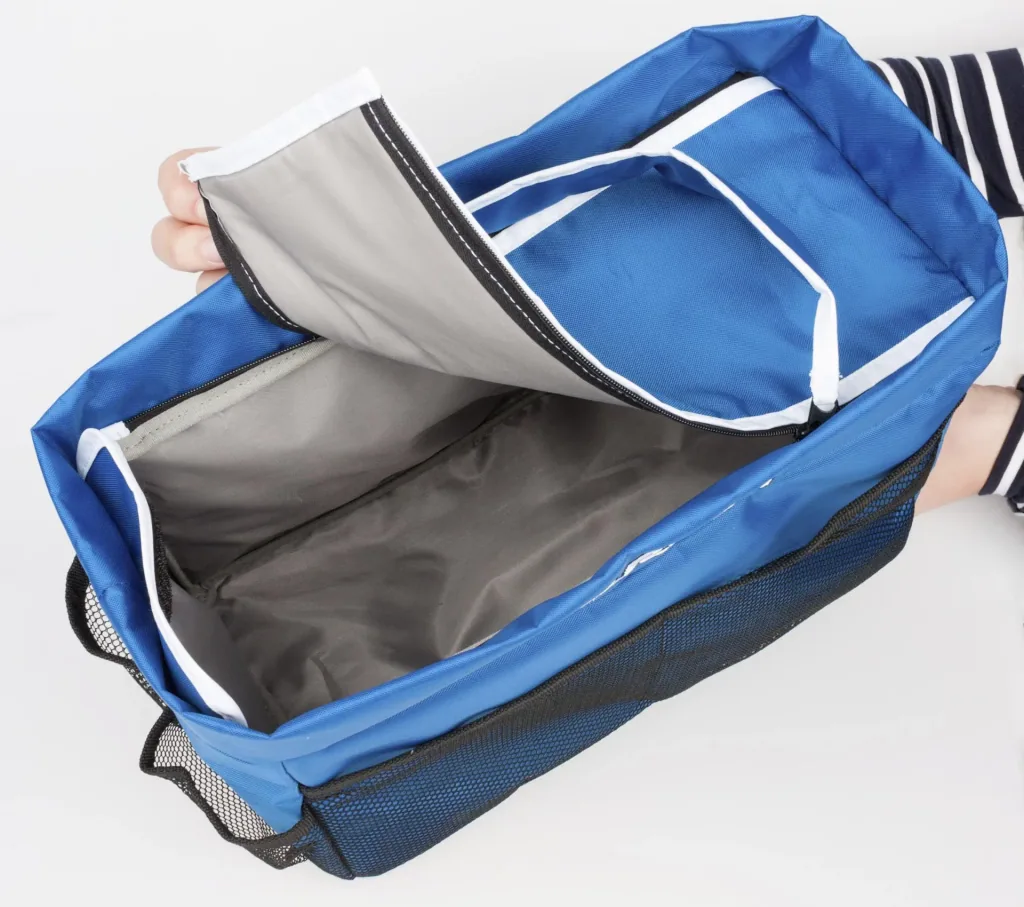Rear seat organizer Curve blue / black