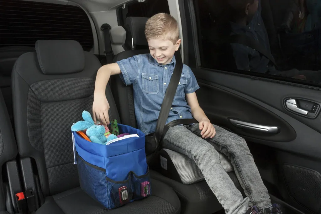 Rear seat organizer Curve blue / black