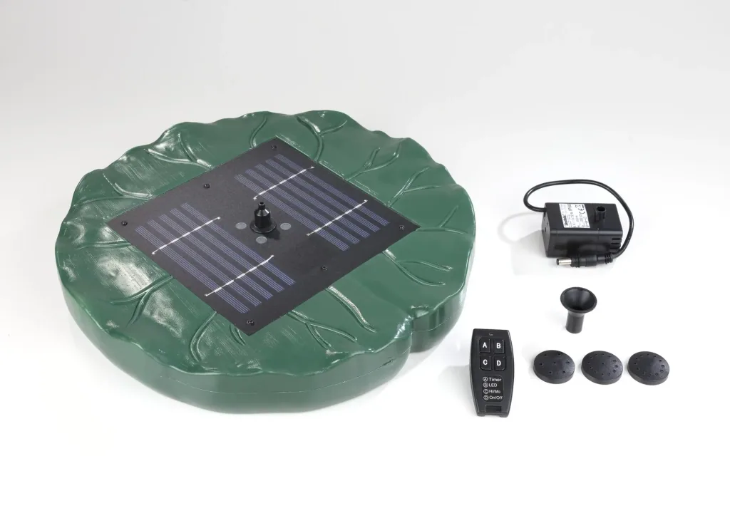 Solar fountain lily with remote control