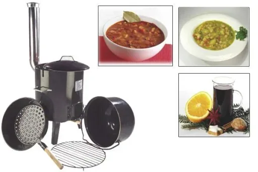 Goulash cannon, goulash oven, stew oven, "Szeged" + FREE: Ladle, stainless steel, 23 cm