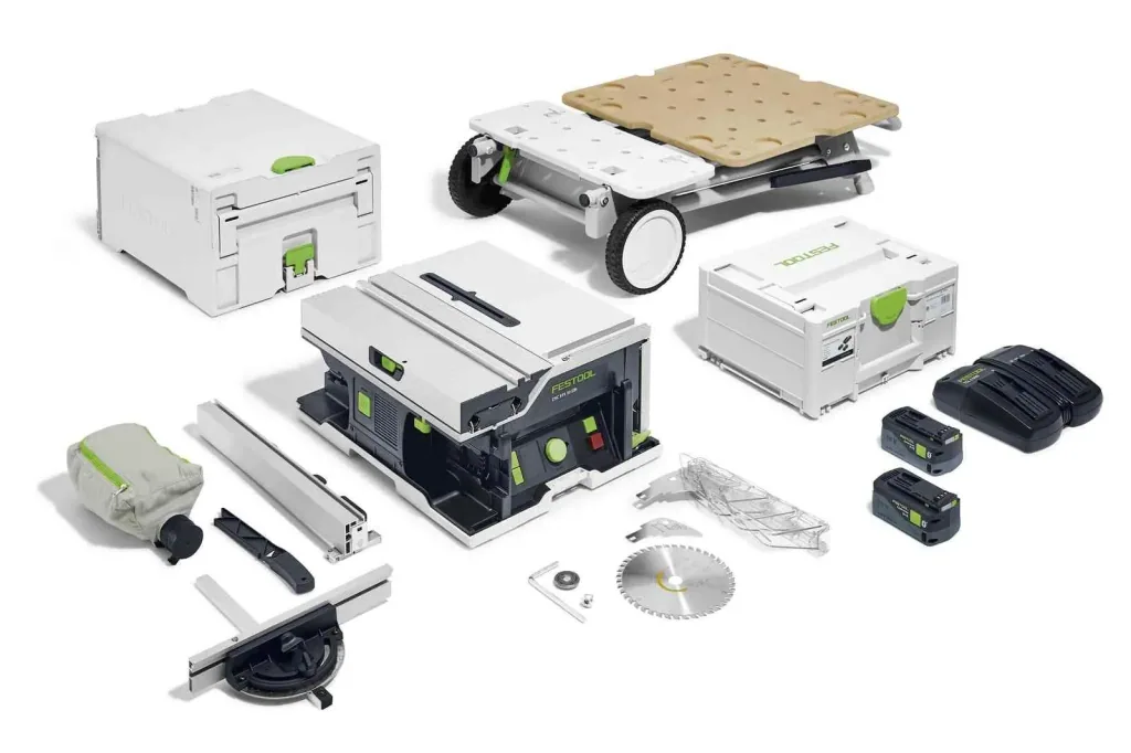 Systainer cordless table saw complete set, including saw blade