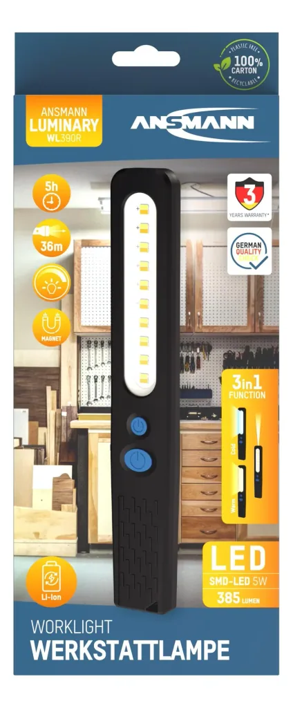 Rechargeable work light with two color temperatures