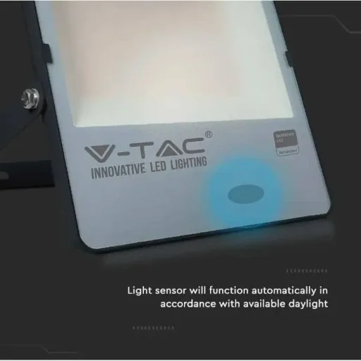 VT-167S LED Floodlight with Day/Night Sensor - 150 W - 15000 Lm - 6500K - Black