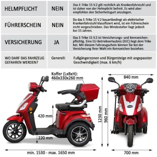 E-Trike 15 V.2 - rot