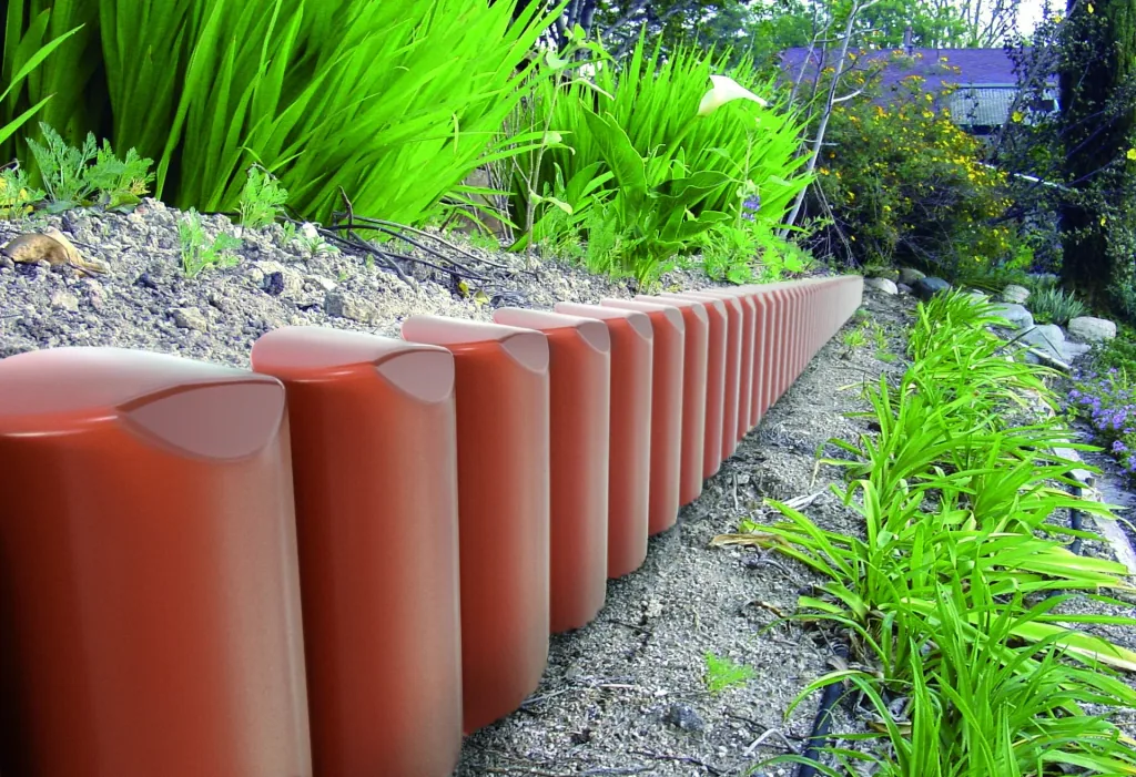 Bed edging BORDER, terracotta - 10 pieces, 2.5 m