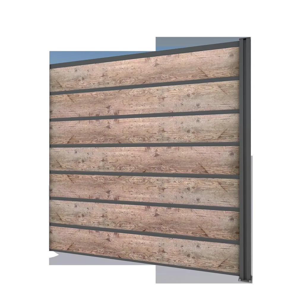 Privacy screen extension, anthracite, 1.94 x 1.86 m, laminated wood look