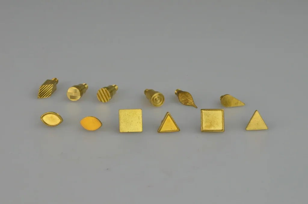 Branding iron set 12-piece, square, triangle etc.
