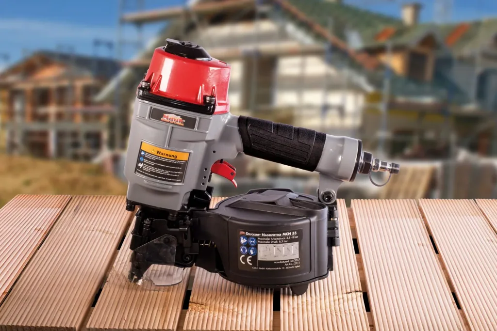 Pneumatic coil nailer
