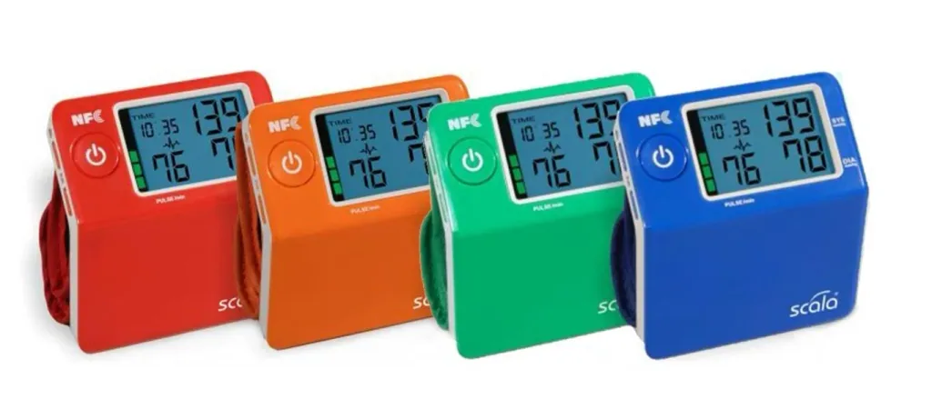 Scala Electronic blood pressure monitor, color-sorted