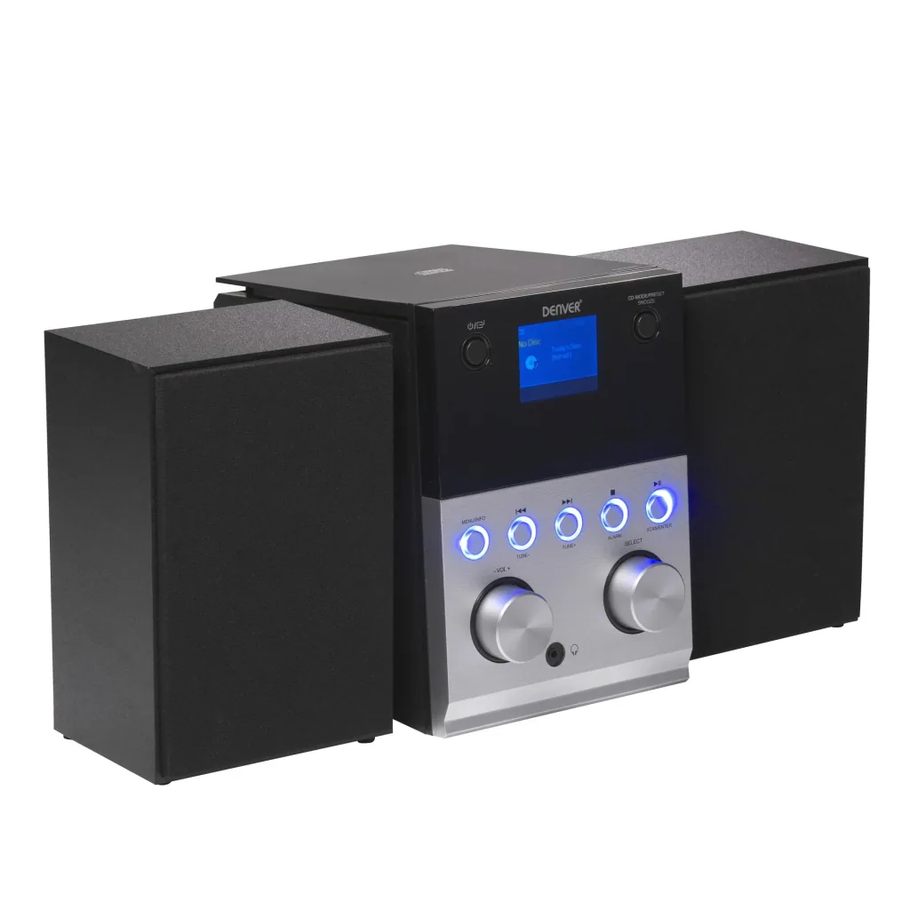 DAB+ and FM micro stereo system with Bluetooth, USB charging port and USB MP3 playback