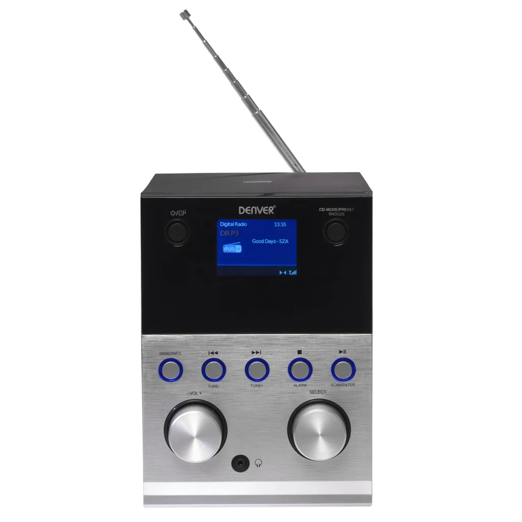 DAB+ and FM micro stereo system with Bluetooth, USB charging port and USB MP3 playback