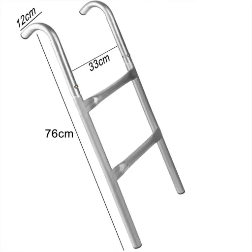 Trampoline stairs 76 cm / 2 metal steps