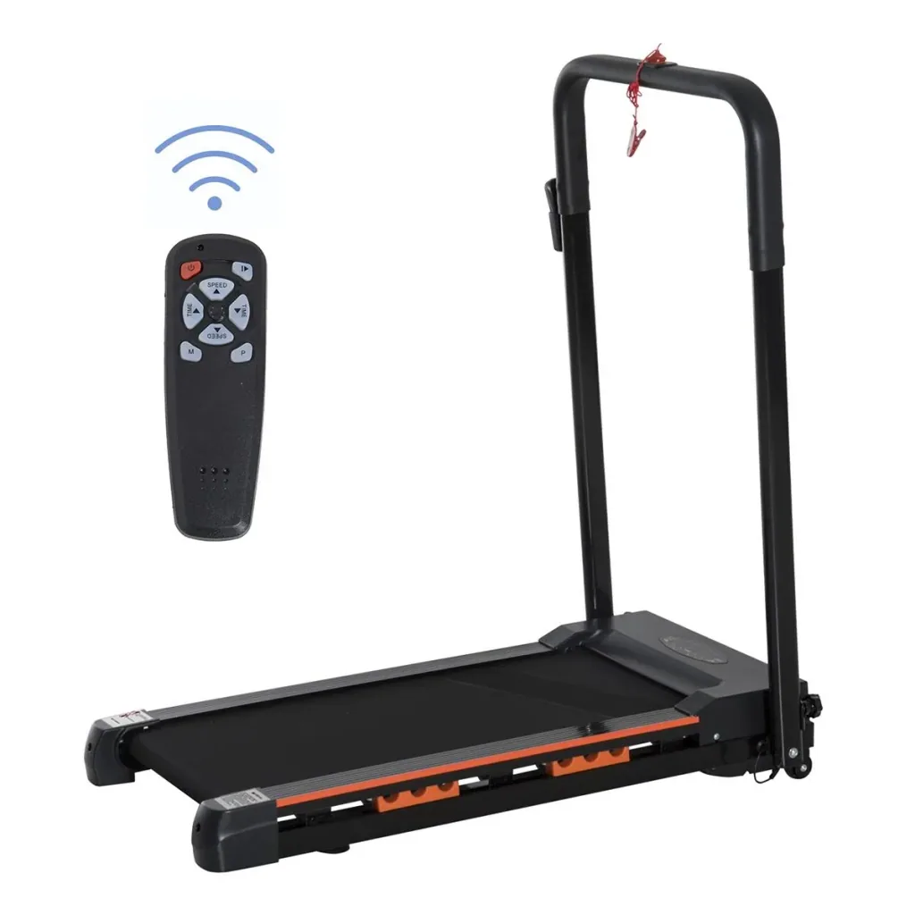 Electric Treadmill with LCD Display, Foldable Fitness Equipment, 1-6 km/h, Steel, Black, 54 x 101 x 105 cm
