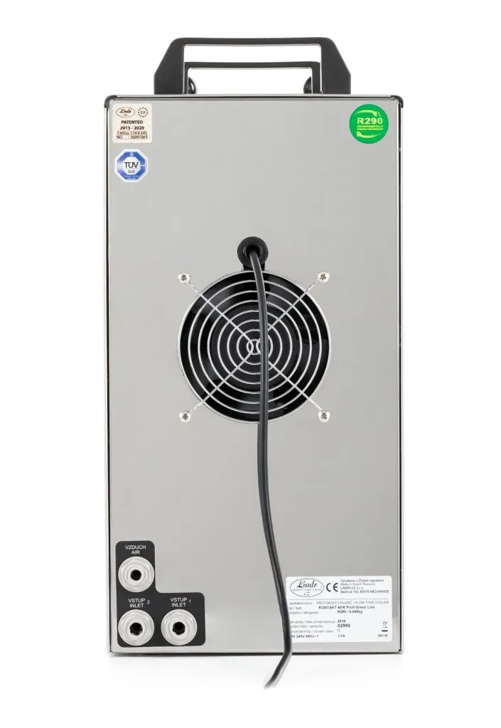 Beer dispenser, Beer machine Kontakt 40 / K PROFI 2-line, 50 liter/h, stainless steel housing, Green Line