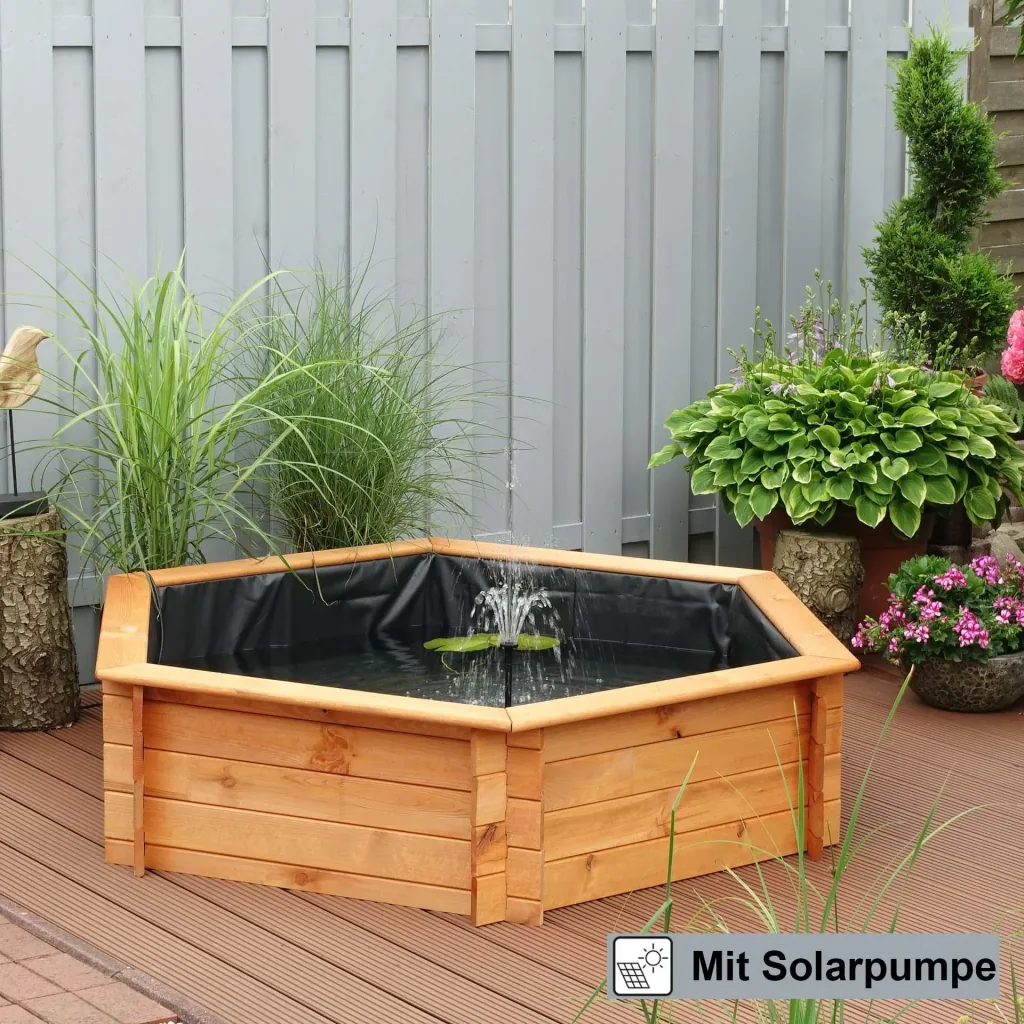 Hexagonal raised pond 200 cm solar