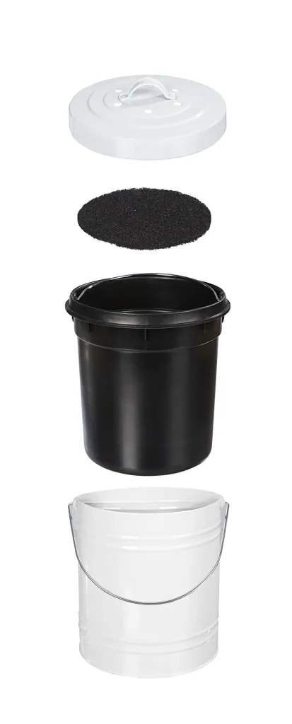 Bio waste bin, 4-part, 29 x 20 cm, 4 liters